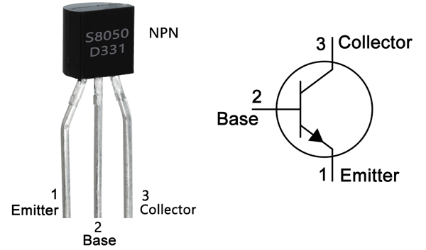 Pin-Belegung des NPN-Transistor S8050