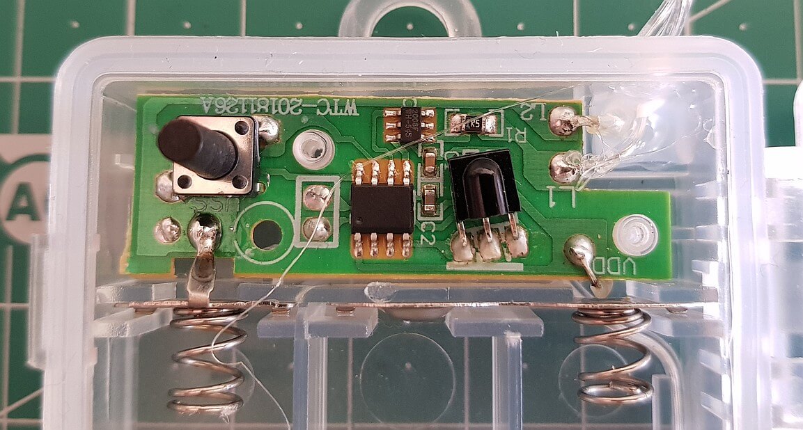 Detailansicht der Steuer-Elektronik für den LED-Microdraht