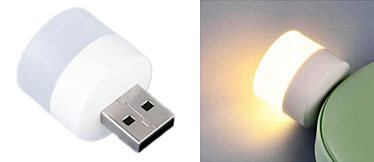 Mini-USB-Nachtlicht (warmweiß)