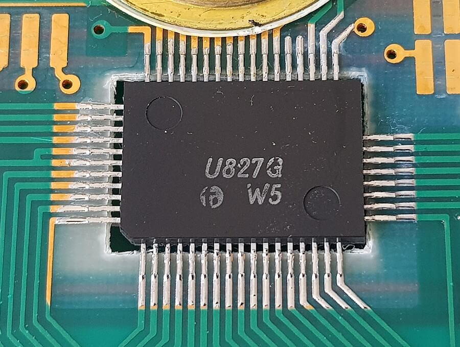 Detailansicht des zentralen Mikroprozessor U827G U3