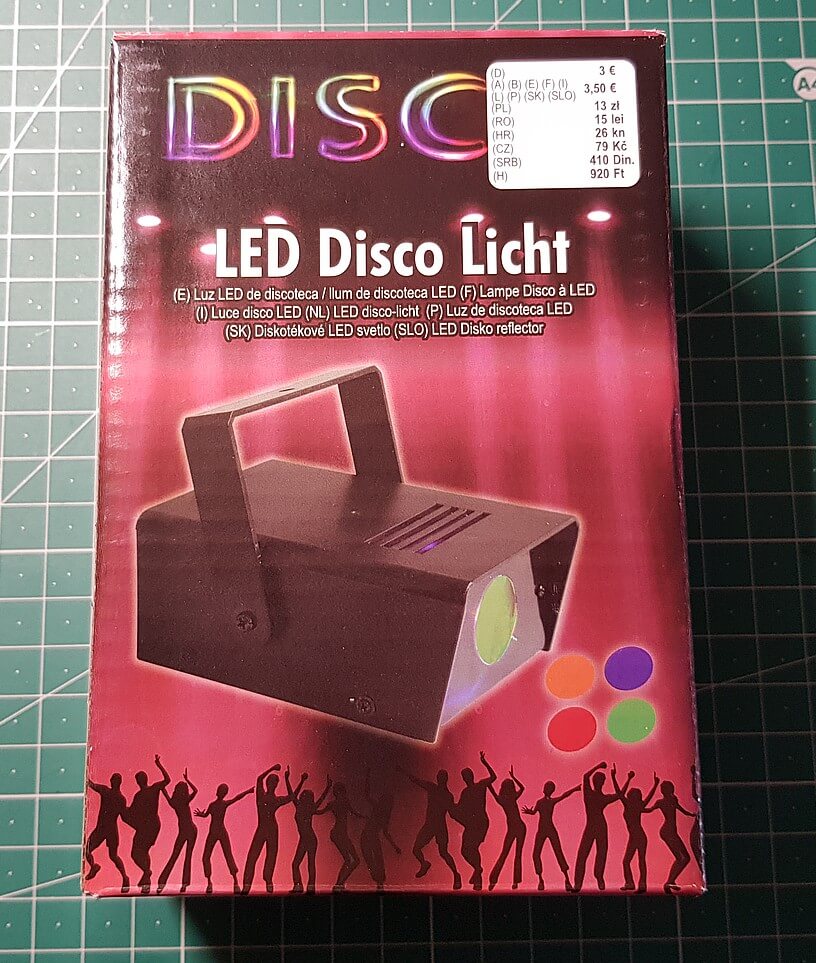 Original-Verpackung für das LED Disco Light