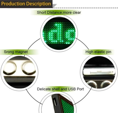 Produktbeschreibung des LED Namensschilds