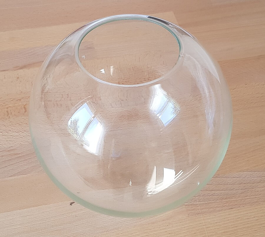Runder Glaskörper der Vase