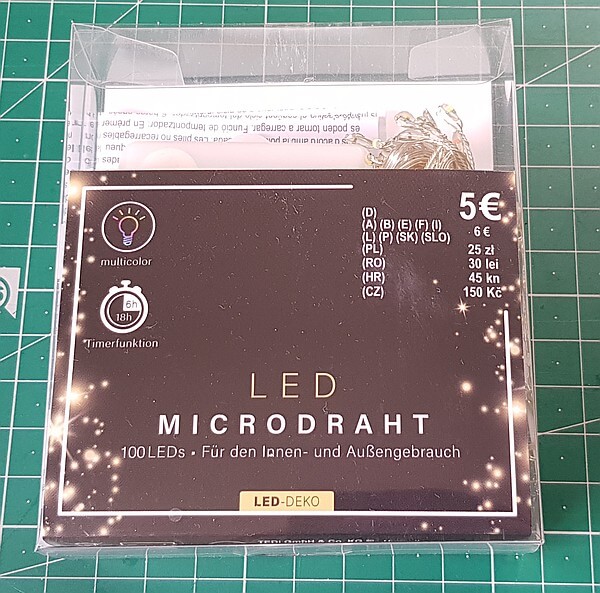 LED-Microdraht in Originalverpackung