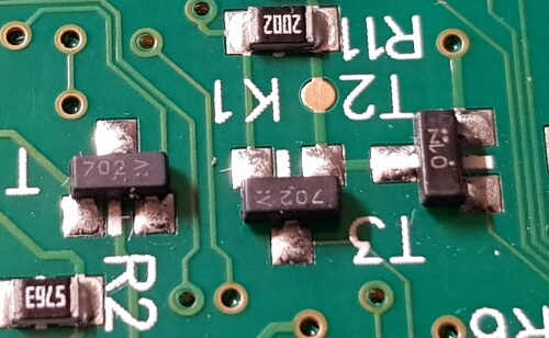 Detailansicht mit Transistoren