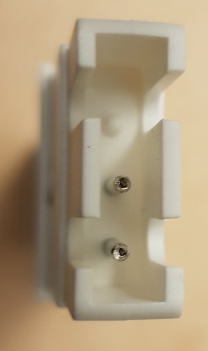 Unterseite des TDS-Messgeräts mit den Mess-Elektroden