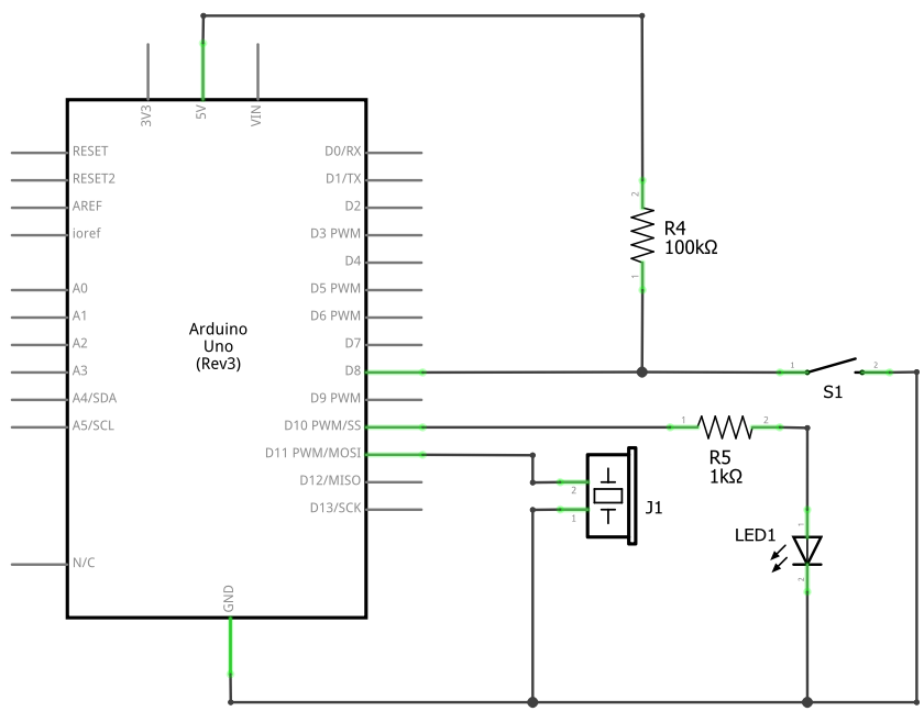 Schaltplan des Arduino-Morsers