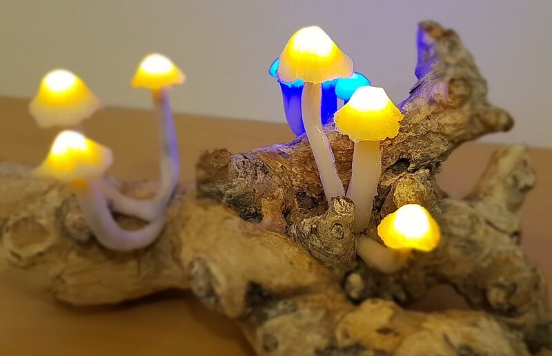 Detail der Magic Mushrooms-Leuchte