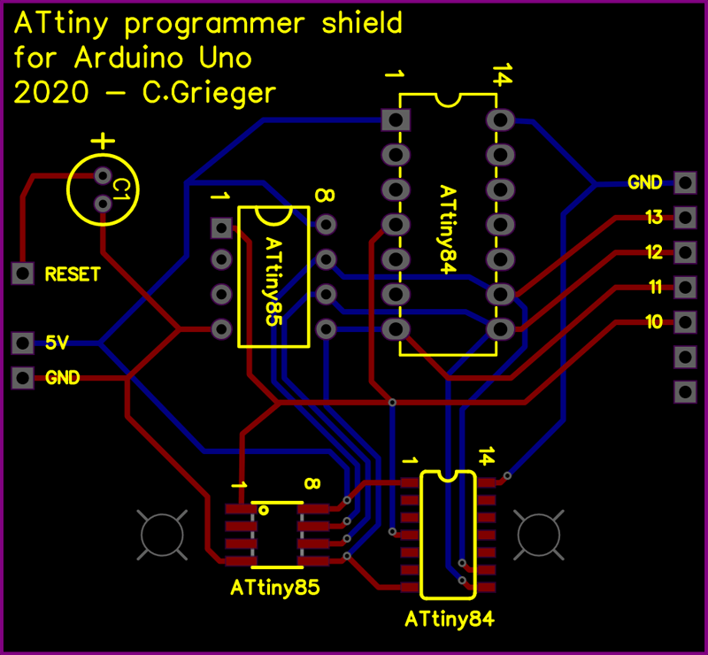 ATtiny-Programmer als Arduino-Shield