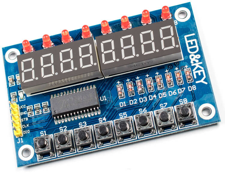 TM1638 Button/LED-Modul für Arduino