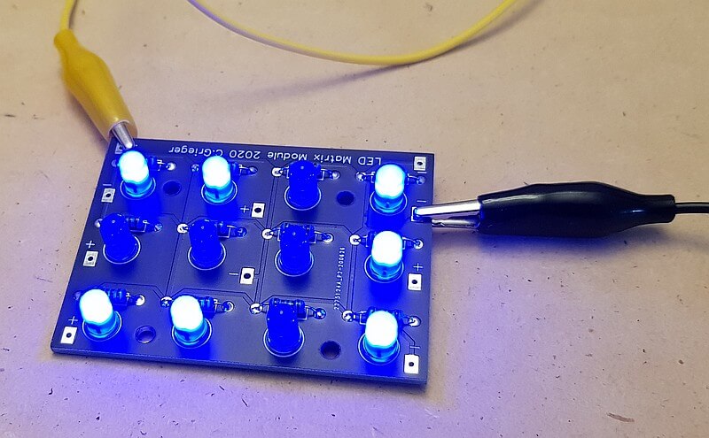 Erster Test eines LED-Moduls