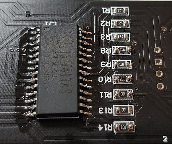 Mikrocontroller und SMD-Widerstände