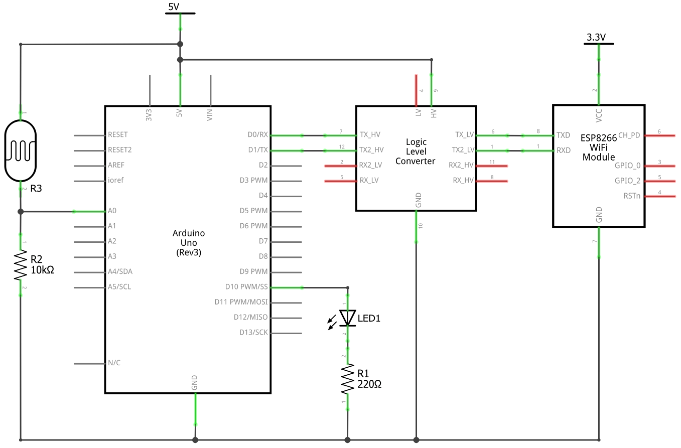 Schaltplan mit Arduino Uno und ESP-01