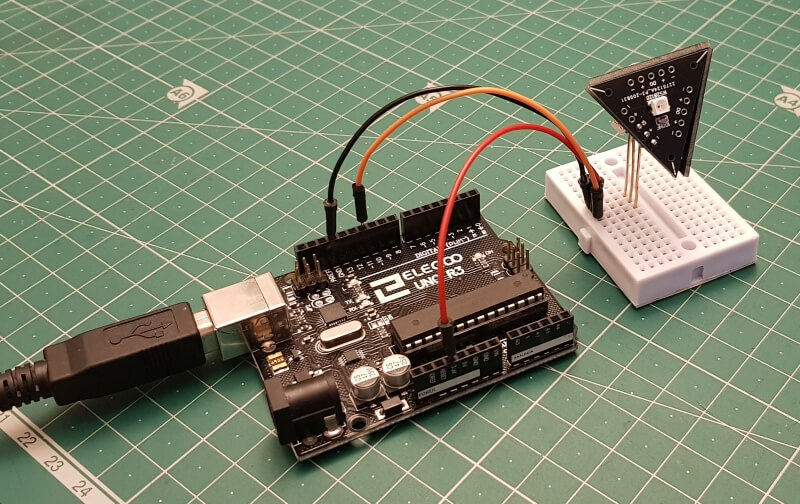 Tetraeder Mit Arduino verkabelt