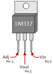 Anschlüsse des LM317