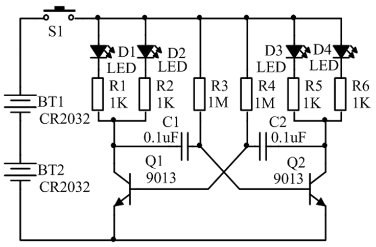 Schaltplan des LED Gyro-Kit Bausatzes