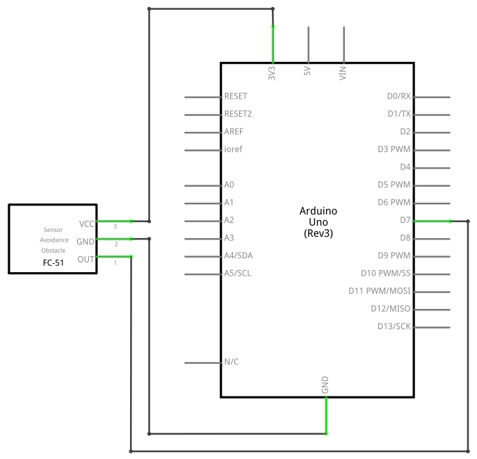 Anschluss des IR-Moduls an den Arduino