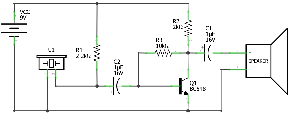 Schaltplan für den Single-Transistor Vor-Verstärker