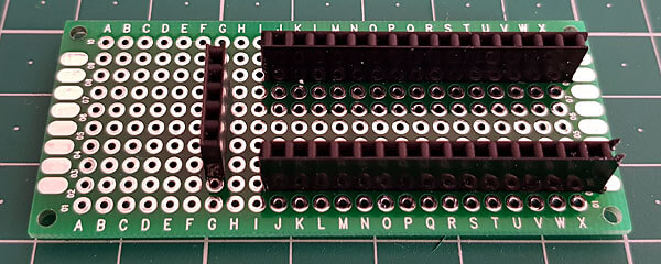 Platine für den Arduino Nano und das RTC-Modul