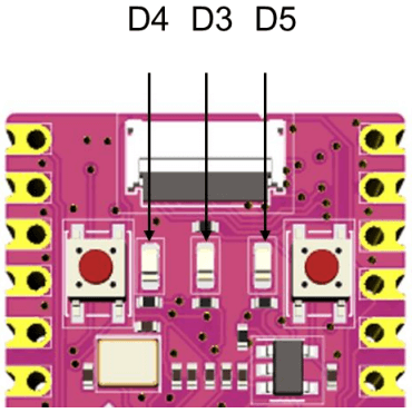 Anschlüsse für die internen LEDs des Air105