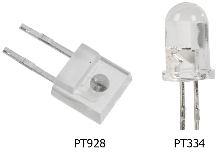 Fototransistoren vom Typ PT928 und PT334
