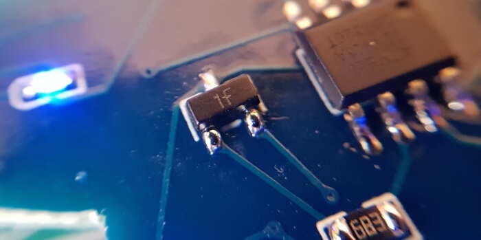 Detailansicht mit Transistor BC547